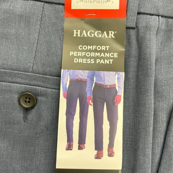 NEW Haggar Mens 34x30 Comfort Performance Dress Pants Straight Fit 4-Way Stretch - Picture 6 of 8